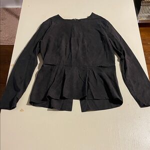 COS Black Peplum Long Sleeve Top- Size 6